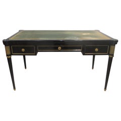 Vintage French Directoire-Style Leather-Top Bureau Plat/Writing Desk