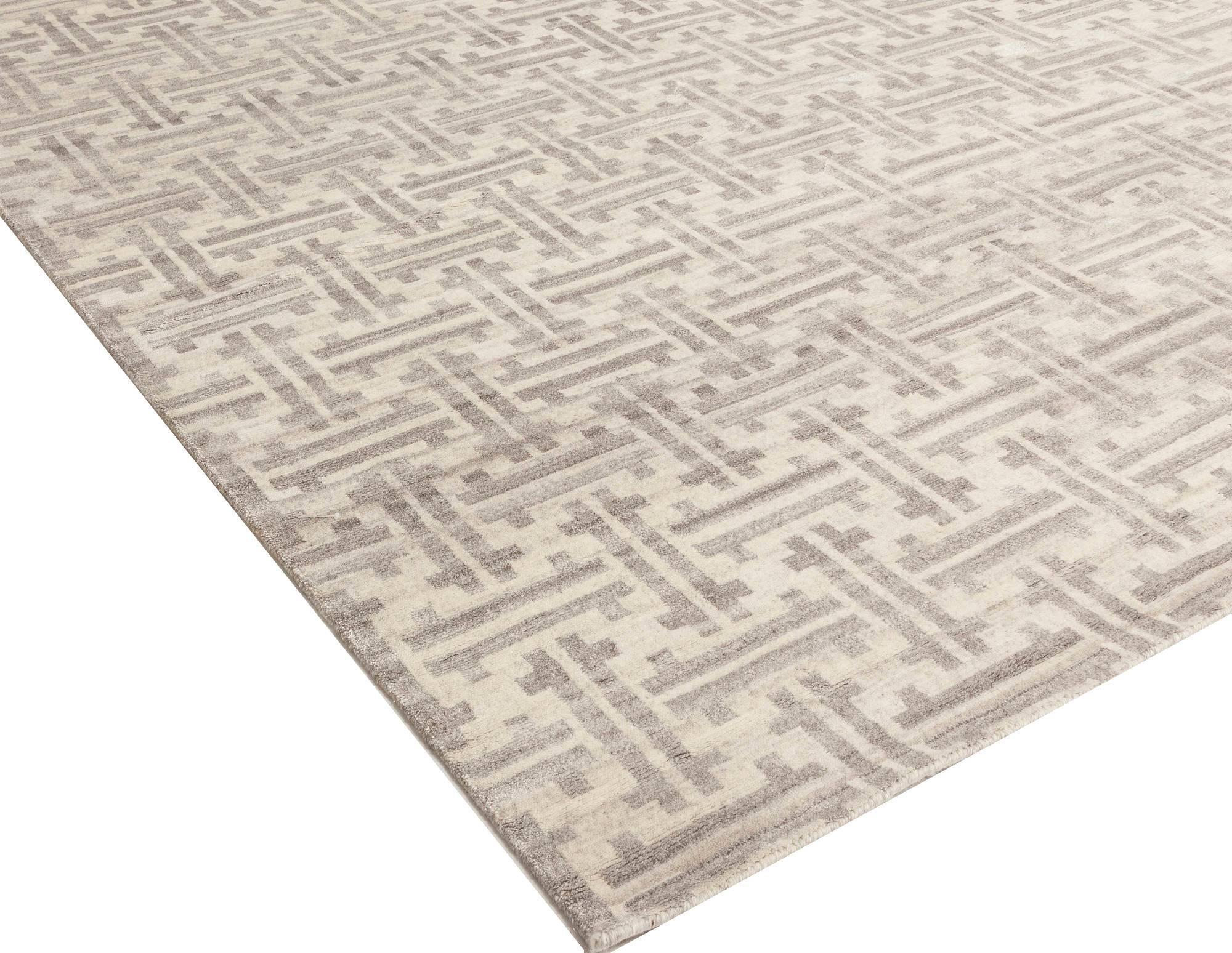 Over-Sized Modern Terra Rug in Natural Wool 1
