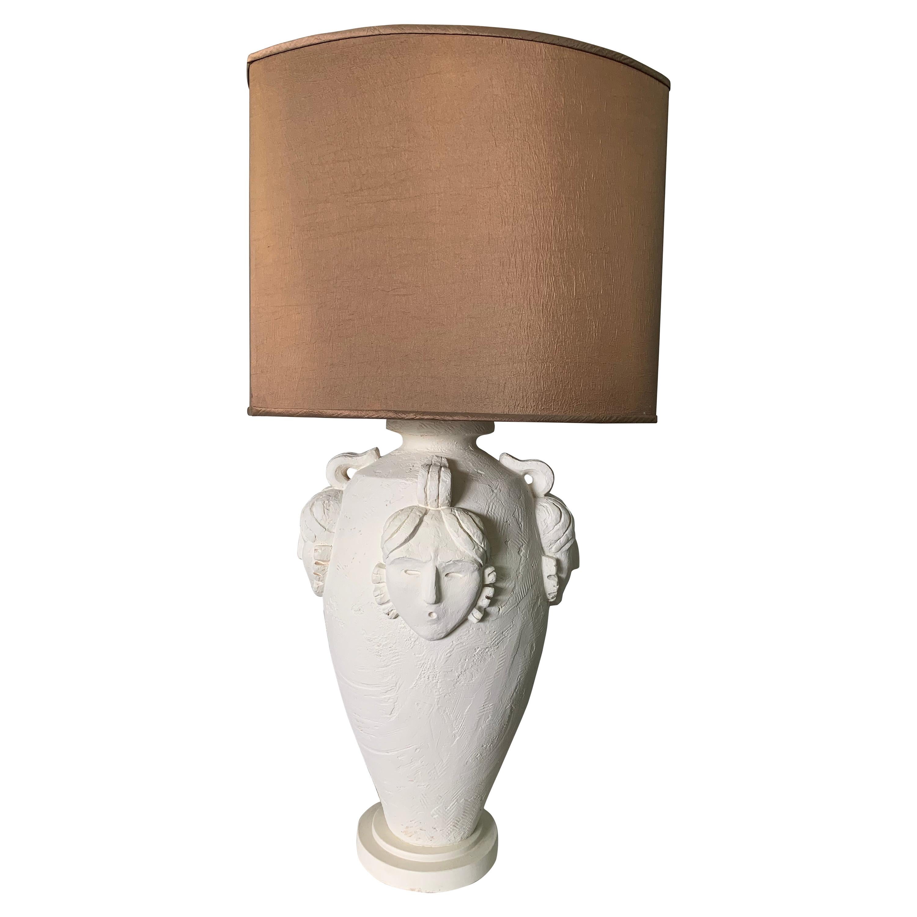 Over-Sized Plaster Figural Table Lamp