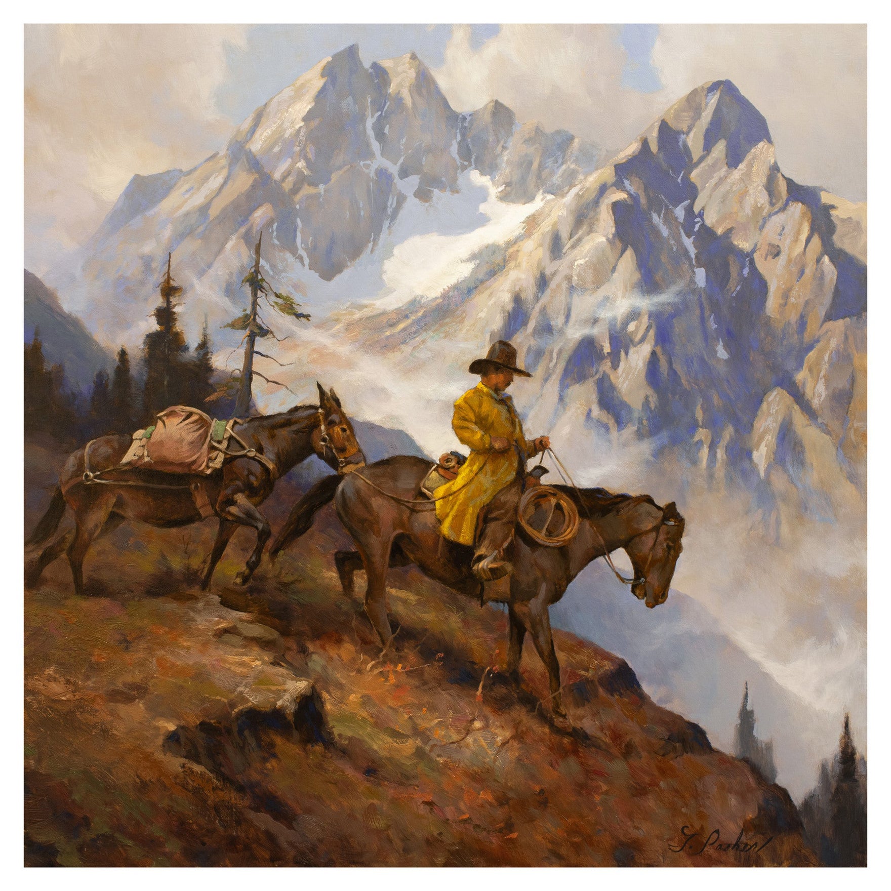 « Over the Divide », peinture à l'huile originale de Greg Parker