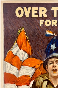 OVER THE TOP FOR YOU THIRD LIBERTY LOAN Original Vintage WWI War Bonds Poster