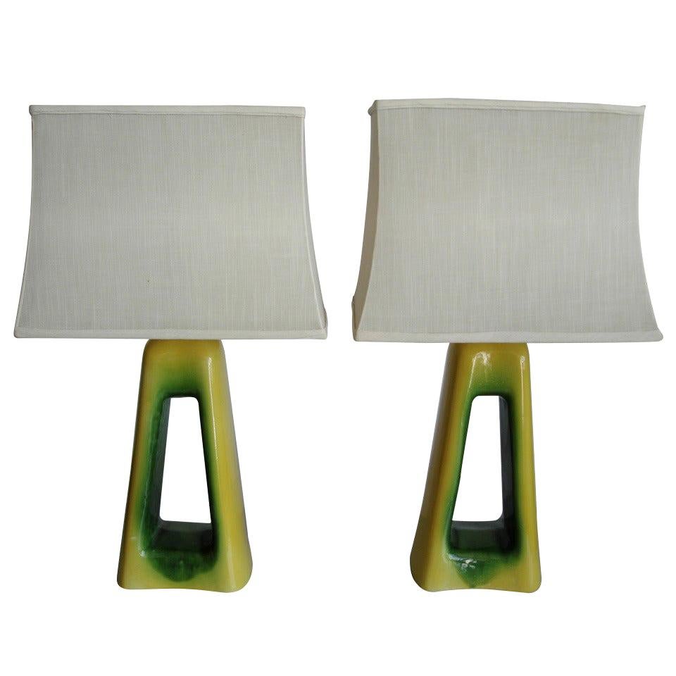 Rare Oversized Midcentury Ceramic Table Lamp For Sale at 1stDibs
