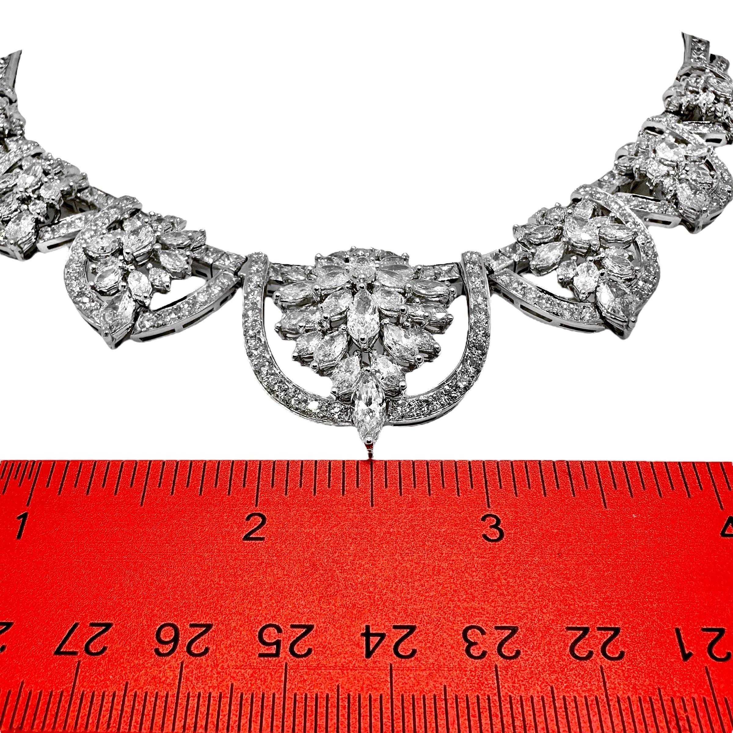 Over the Top Platinum, Diamond & South Sea Pearl Necklace Fit For A Queen For Sale 2