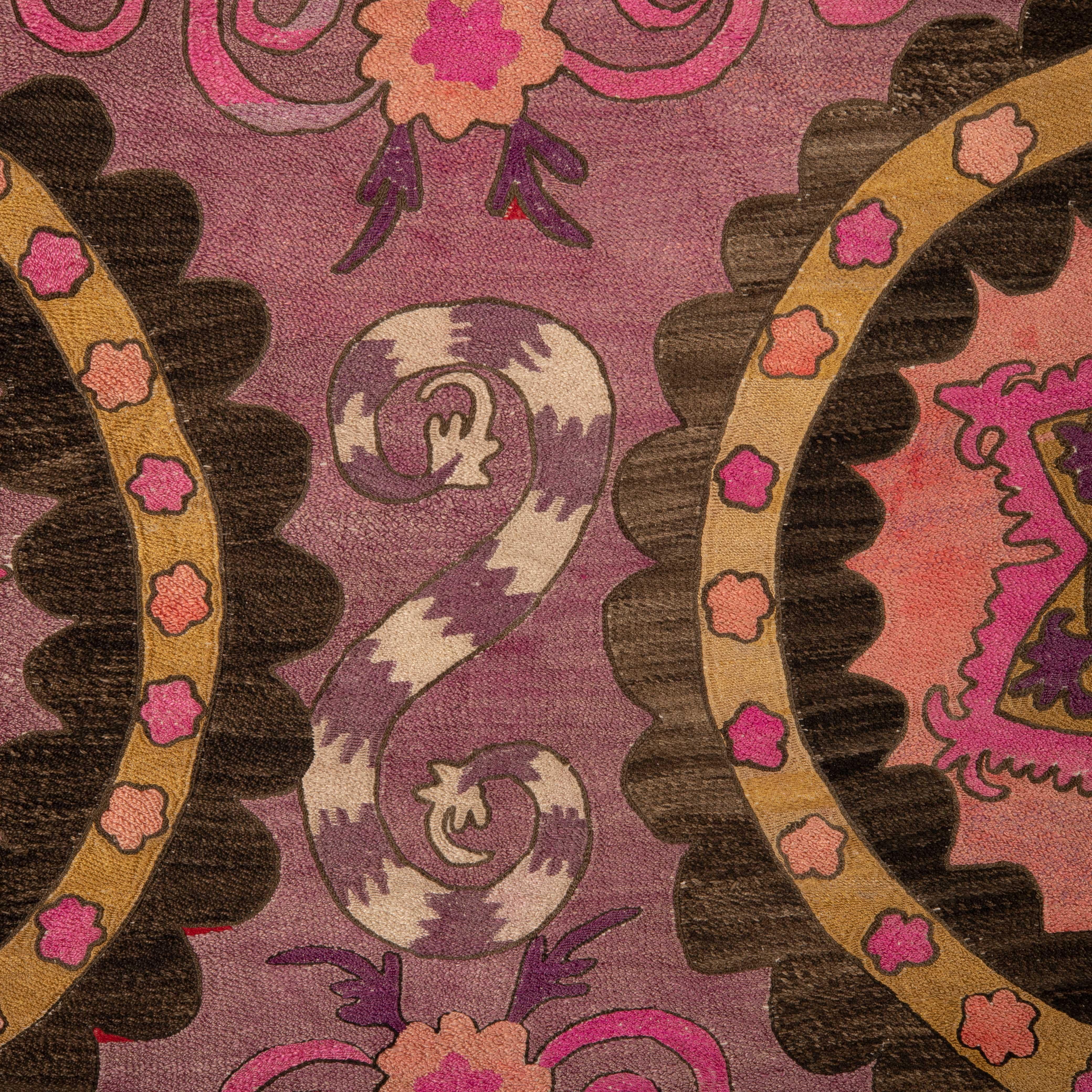 Overall Embroidered Suzani from Tashkent, Uzbekistan, 1930s For Sale 1