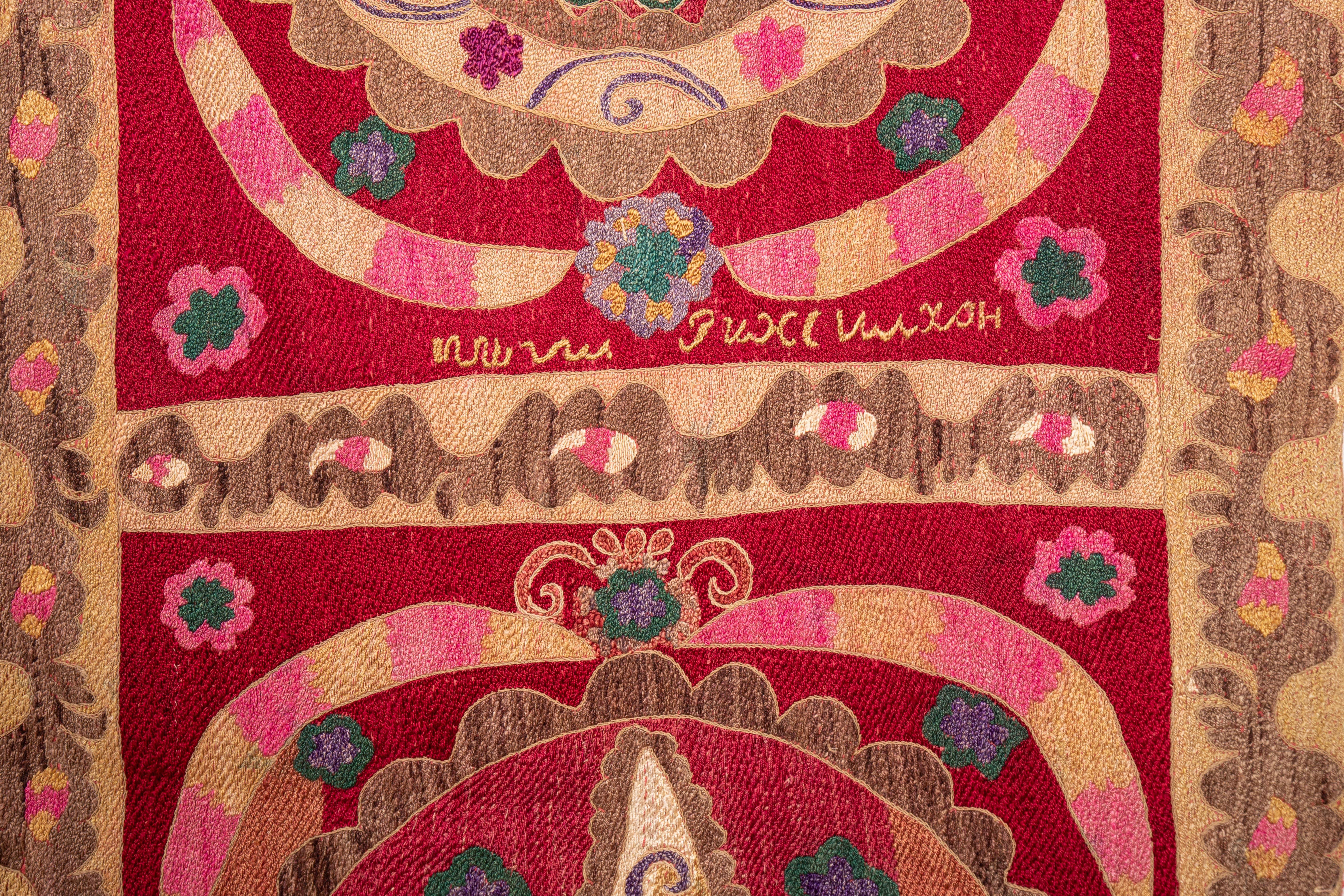 Overall Embroidered Suzani from Tashkent, Uzbekistan, 1930s For Sale 1