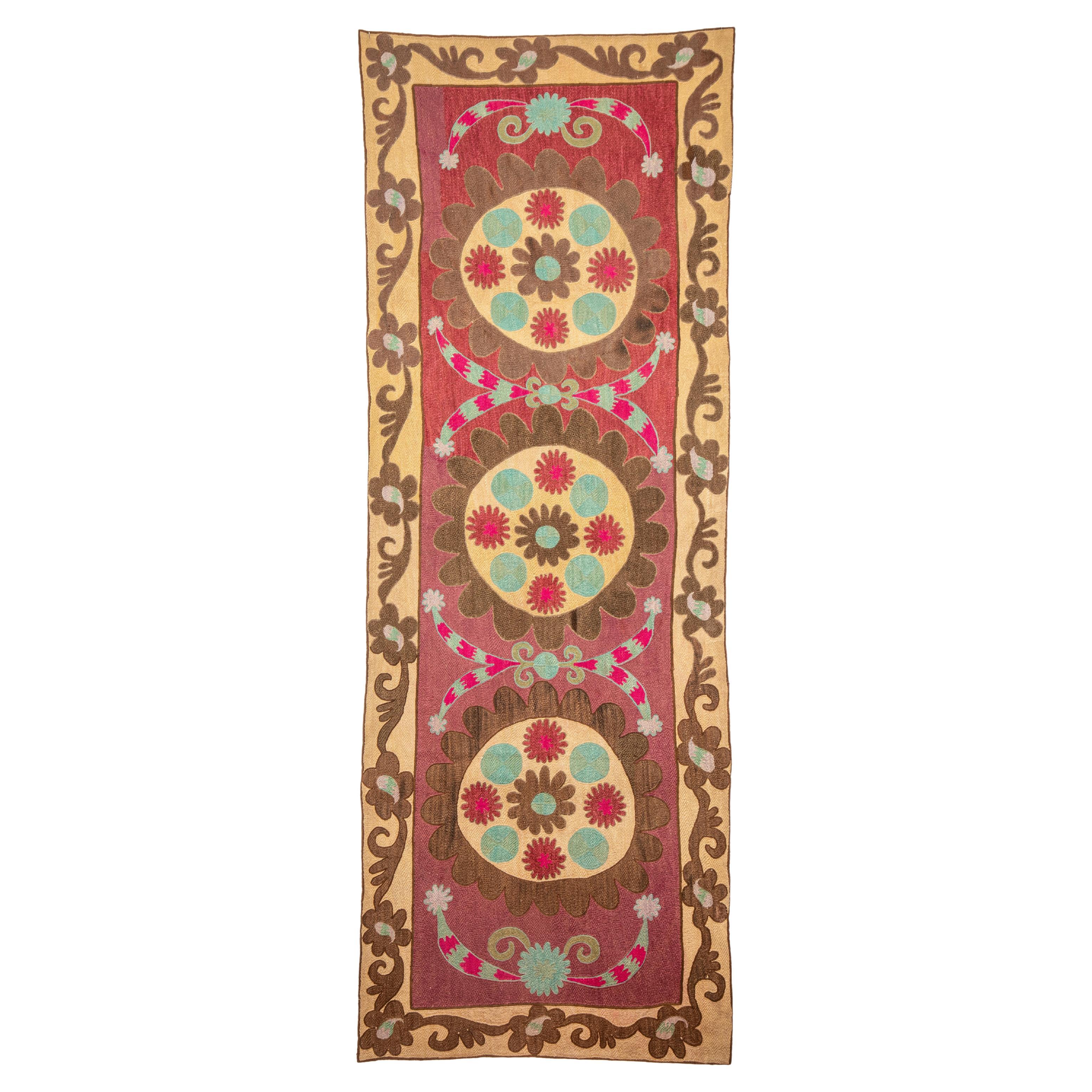 Overall Embroidered Suzani from Tashkent, Uzbekistan, 1930s For Sale