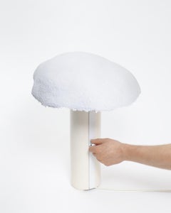 Overcast Dimmable Table Lamp, Calen Knauf, Off White, Handmade Pulp Paper Mache
