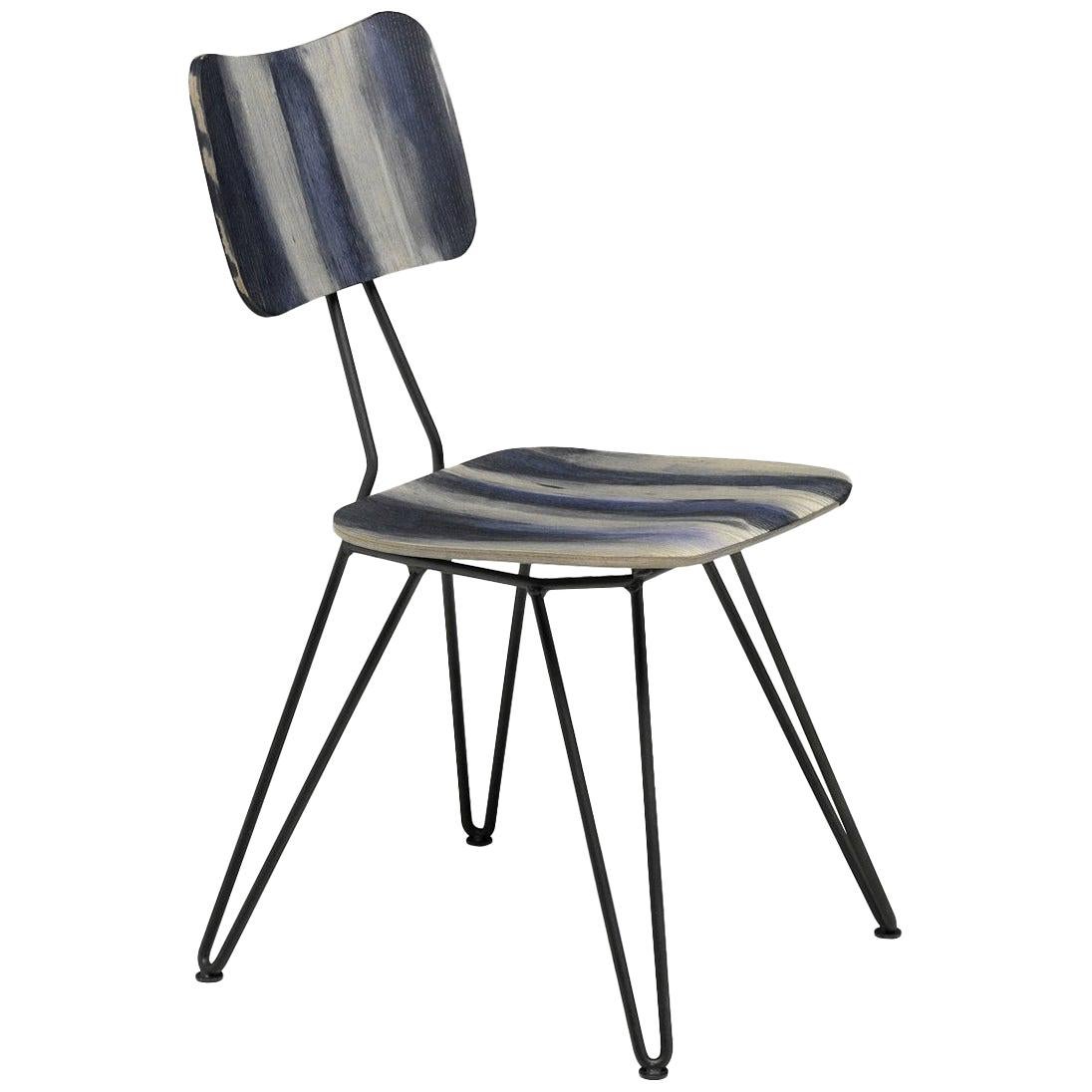 "Overdyed" Aniline Dyed Ash Plywood Shell and Steel Chair by Moroso for Diesel For Sale
