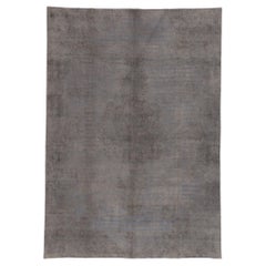 Vintage Turkish Overdyed Rug, French Industrial Meets Laid-Back Luxury