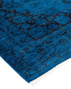 Handgeknüpfter Wollteppich in Beige, gefärbt