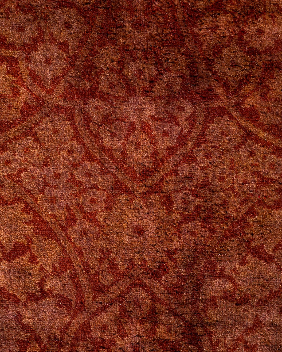 Handgeknüpfter Wollteppich in Beige, gefärbt (Pakistanisch) im Angebot