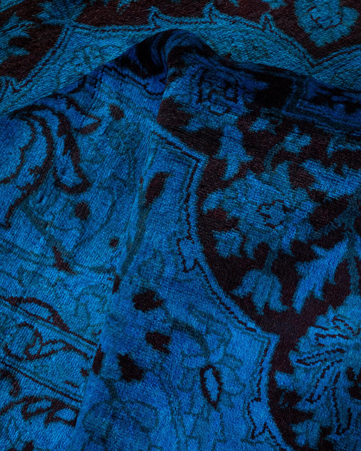 Tappeto da giardino Overdyed in lana annodata a mano di colore beige in vendita 1