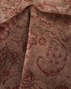Overdyed Hand Knotted Wool Gray Area Rug