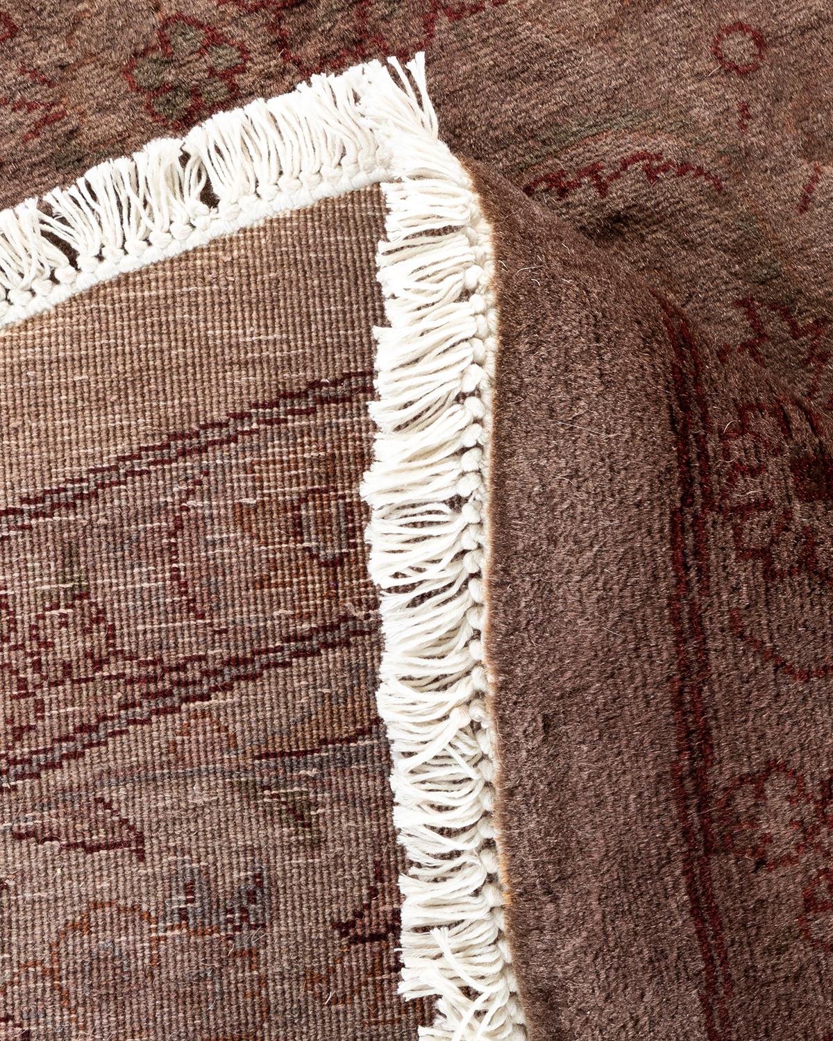 Alfombra de lana anudada a mano Overdyed Gris Pakistaní en venta