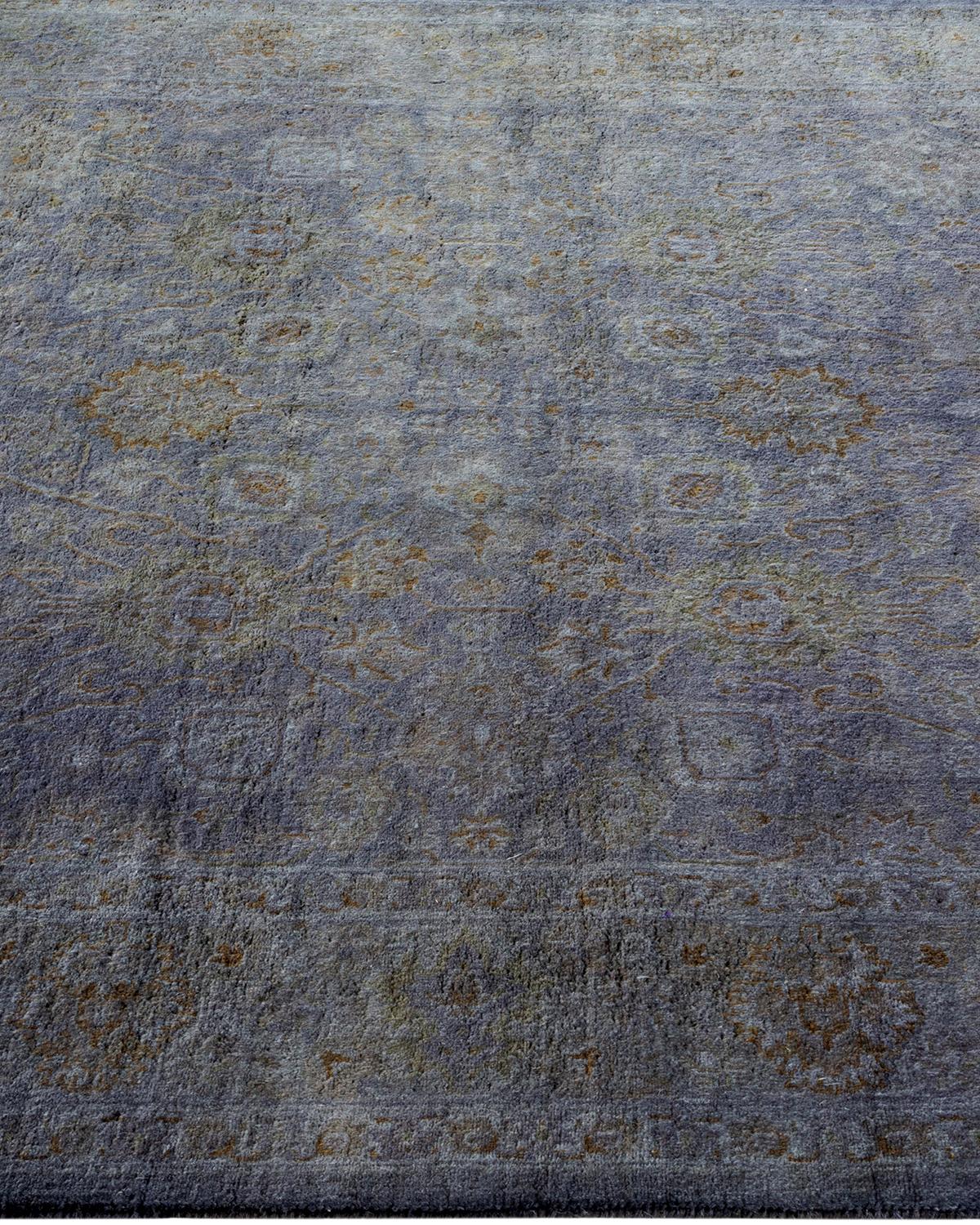 Tapis Overdyed en laine grise nouée à la main Neuf - En vente à Norwalk, CT