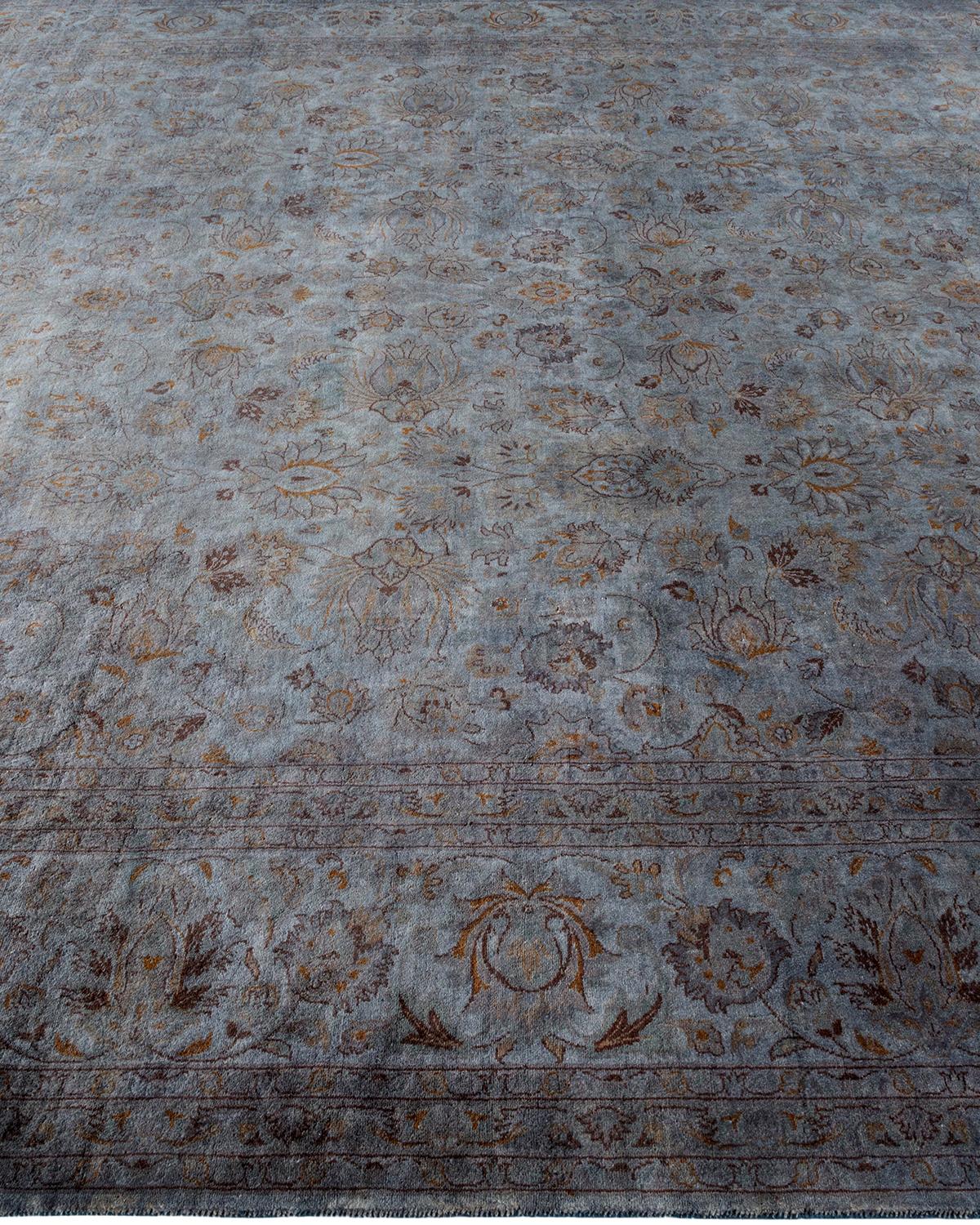 Tapis Overdyed en laine grise nouée à la main Neuf - En vente à Norwalk, CT