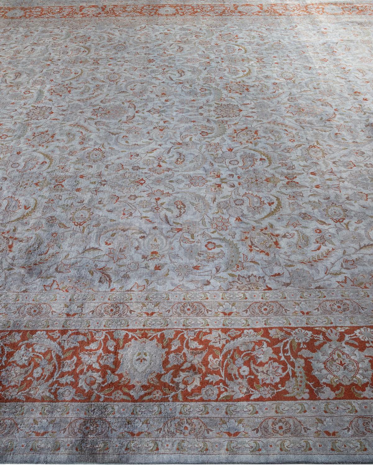 Tapis Overdyed en laine grise nouée à la main Neuf - En vente à Norwalk, CT