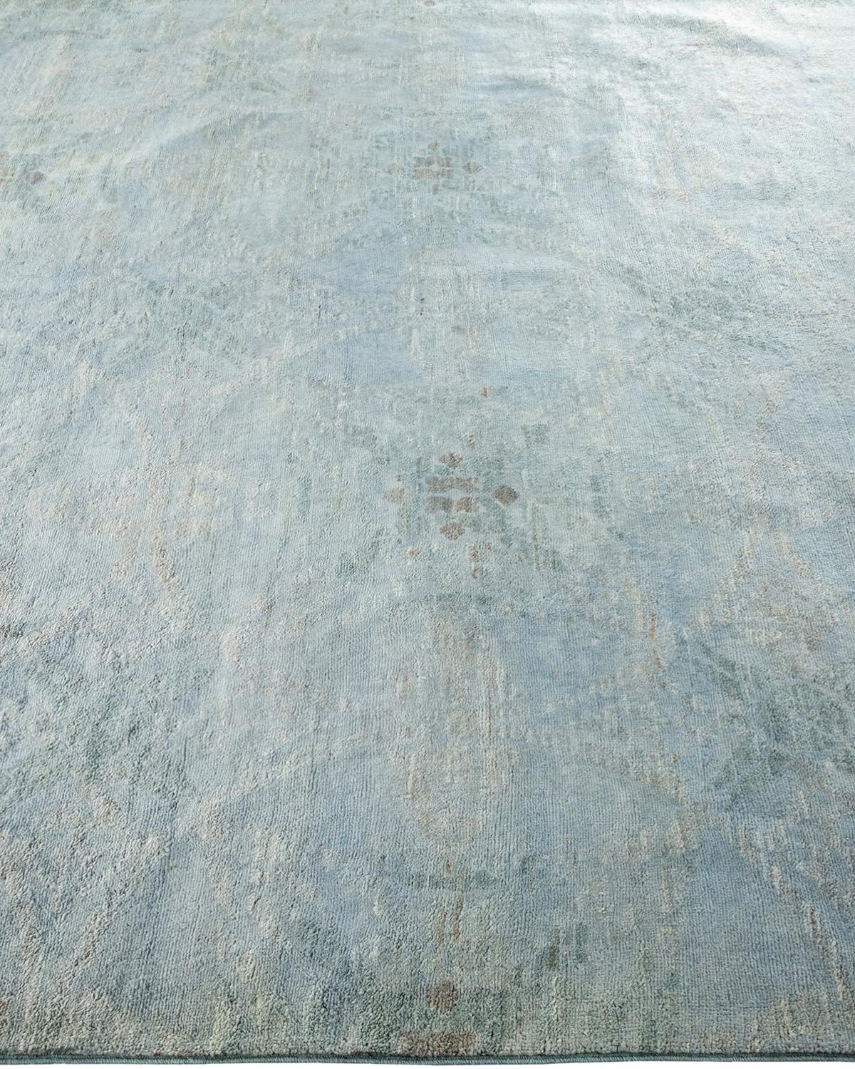 Alfombra de lana anudada a mano Overdyed Gris en Nuevo estado para la venta en Norwalk, CT