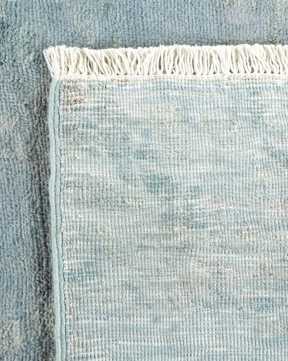 Alfombra de lana anudada a mano Overdyed Gris Siglo XXI y contemporáneo en venta
