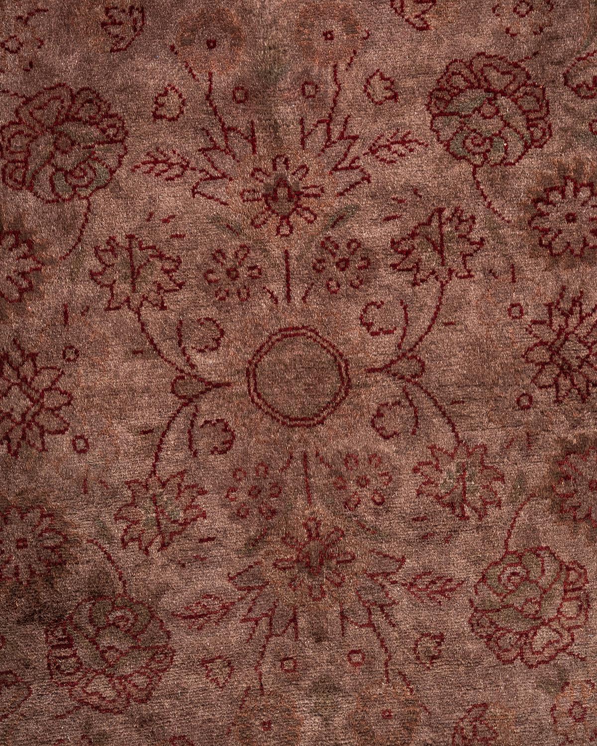 Alfombra de lana anudada a mano Overdyed Gris Lana en venta