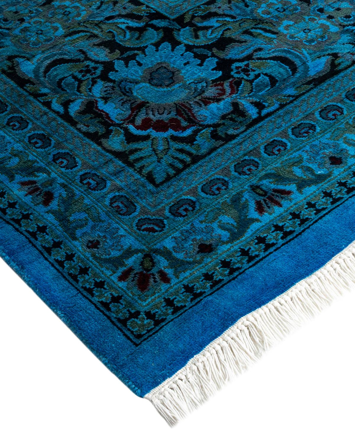 Vibrance rugs epitomize classic with a twist: traditional patterns overdyed in brilliant color. Each hand-knotted rug is washed in a 100% natural botanical dye that reveals hidden nuances in the designs. These are rugs that transcend trends, and