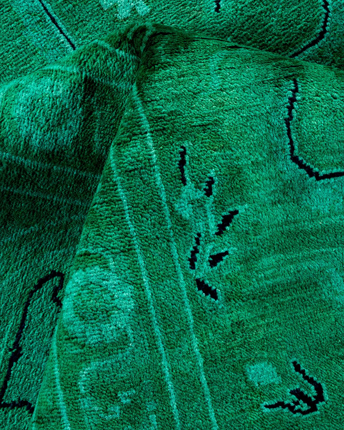 Alfombra de lana teñida a mano azul claro en venta 1