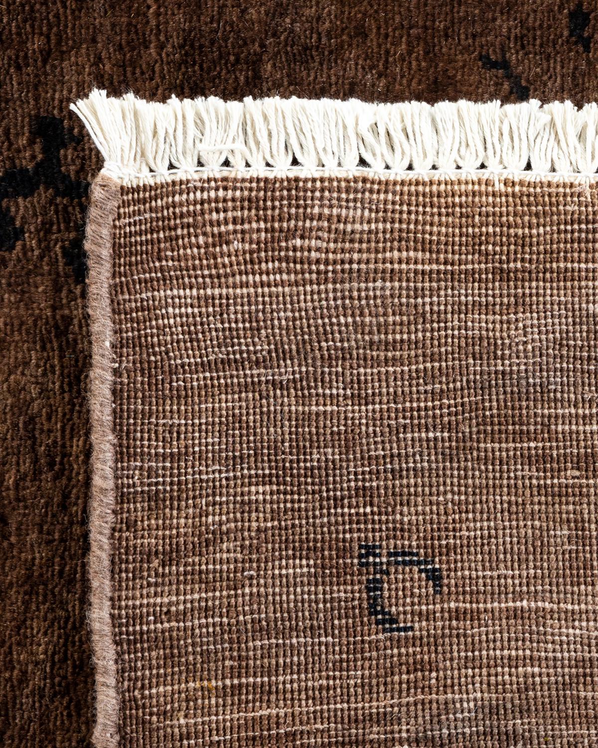 XXIe siècle et contemporain Tapis Overdyed en laine nouée à la main, gris Light en vente
