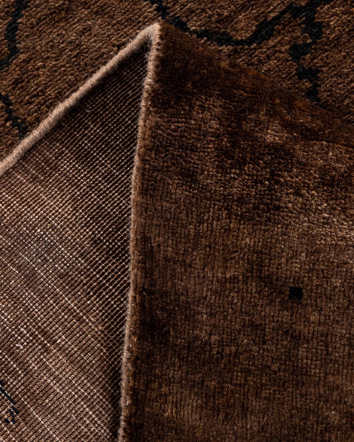 Laine Tapis Overdyed en laine nouée à la main, gris Light en vente