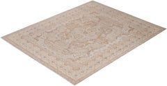 Overdyed Hand-Knotted Wool Modern-Contemporary Beige Area Rug 7' 10" x 9' 10"