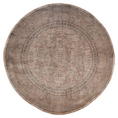 Overdyed Laine nouée à la main Tapis de zone beige moderne et contemporain 8' 1" x 8' 1"