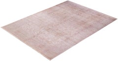 Overdyed Hand-Knotted Wool Modern-Contemporary Beige Area Rug 8' 11" x 11' 9"