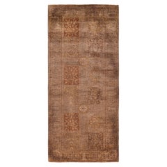 Overdyed handgeknüpfte Wolle Modern-Contemporary Beige Läufer 2' 7" x 6' 0"