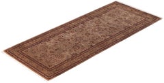 Overdyed Hand-Knotted Wool Modern-Contemporary Beige Runner 2' 8" x 6' 7"