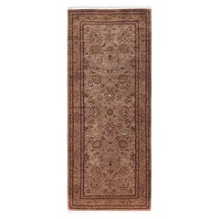 Overdyed Hand-Knotted Wool Modern-Contemporary Beige Runner 2' 8" x 6' 7"