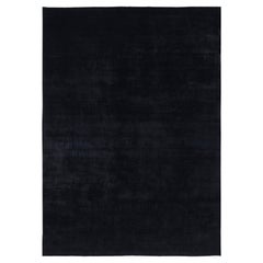 Overdyed Hand-Knotted Wool Modern-Contemporary Black Area Rug 10' 1" x 14' 5"