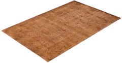 Overdyed Hand-Knotted Wool Modern-Contemporary Brown Area Rug 2' 9" x 4' 3"