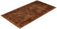 Overdyed Hand-Knotted Wool Modern-Contemporary Brown Area Rug 3' 0" x 5' 6"