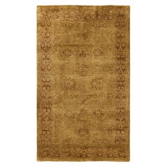 Overdyed Hand-Knotted Wool Modern-Contemporary Brown Area Rug 3' 1" x 5' 2"