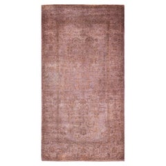 Overdyed Hand-Knotted Wool Modern-Contemporary Brown Area Rug 3' 1" x 5' 5"