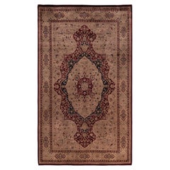 Overdyed Hand-Knotted Wool Modern-Contemporary Brown Area Rug 4' 6" x 7' 6"