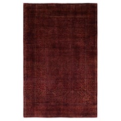 Overdyed Hand-Knotted Wool Modern-Contemporary Brown Area Rug 5' 1" x 7' 10"