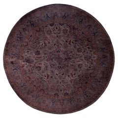 Overdyed Hand-Knotted Wool Modern-Contemporary Brown Area Rug 5' 8" x 5' 8"