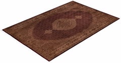 Overdyed Hand-Knotted Wool Modern-Contemporary Brown Area Rug 6' 1" x 9' 0"