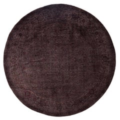 Overdyed Hand-Knotted Wool Modern-Contemporary Brown Area Rug 6' 3" x 6' 3"