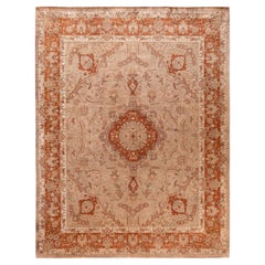 Overdyed Hand-Knotted Wool Modern-Contemporary Brown Area Rug 6' 3" x 8' 10"