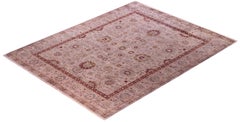 Tappeto Overdyed in lana annodato a mano di colore marrone moderno-contemporaneo 8' 1" x 10' 5"
