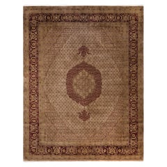 Overdyed Hand-Knotted Wool Modern-Contemporary Brown Area Rug 8' 1" x 10' 5"