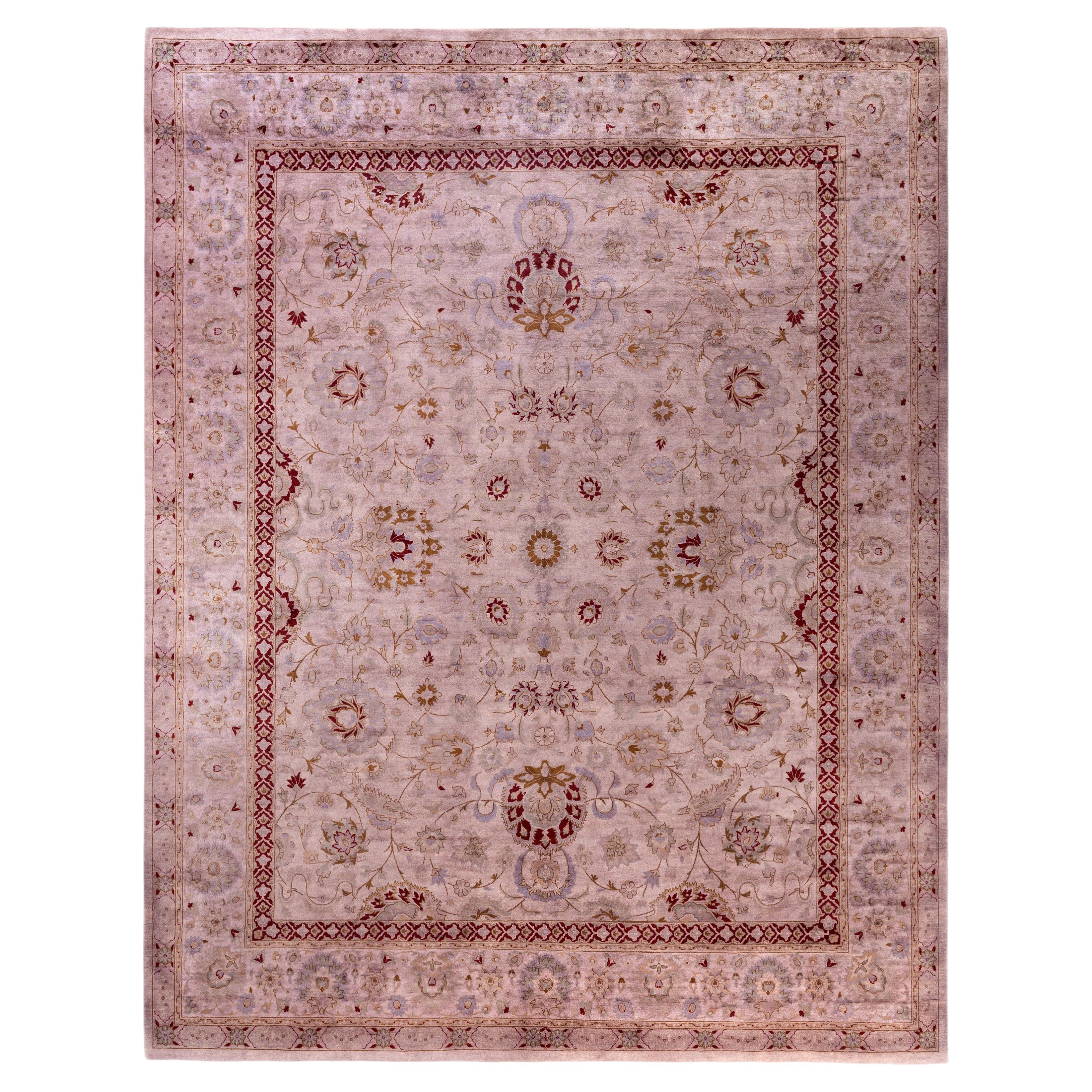 Overdyed Hand-Knotted Wool Modern-Contemporary Brown Area Rug 8' 1" x 10' 5"
