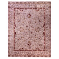 Tappeto Overdyed in lana annodato a mano di colore marrone moderno-contemporaneo 8' 1" x 10' 5"