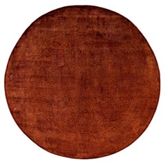 Overdyed Hand-Knotted Wool Modern-Contemporary Brown Area Rug 8' 1" x 8' 1"